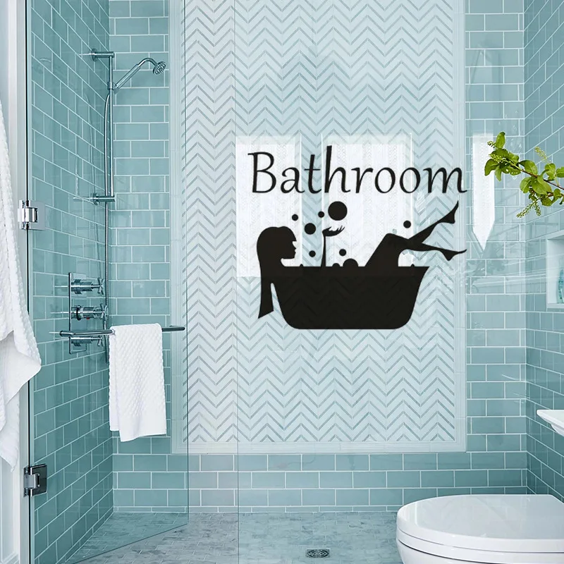 

Wall Sticker Creative Beauty Bathroom Wall Sticker for Bathroom Door Window Home Decoration Mural Decals Wallpaper Girl Stickers