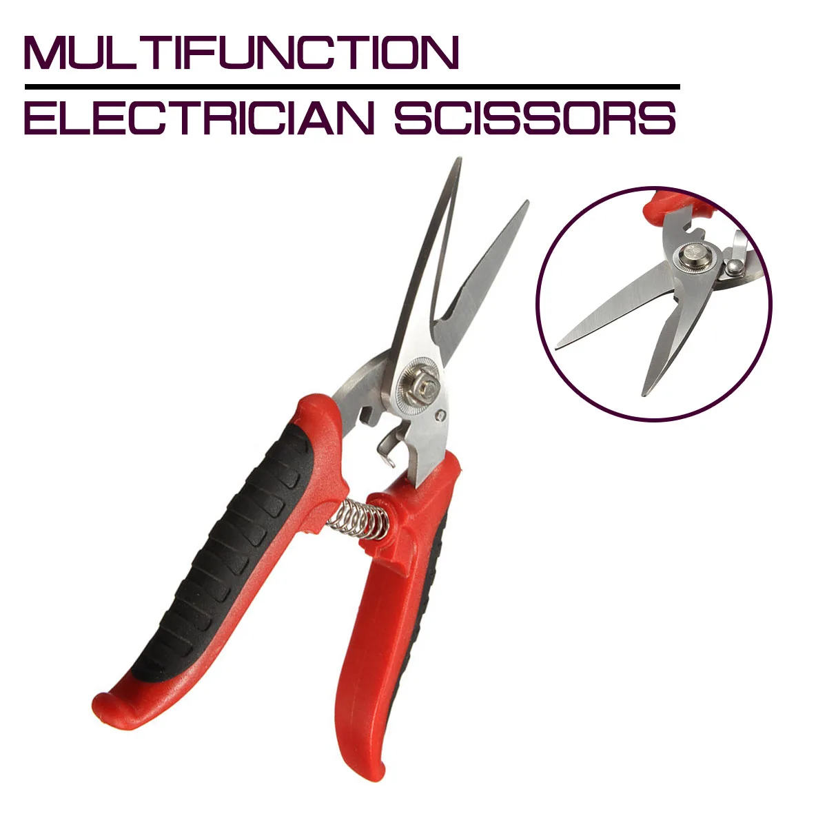 

1PC Stainless Steel Multifunction Electrician Scissors Manually Shears Groove Cutting Wire and Thin steel Plate Hand Tools