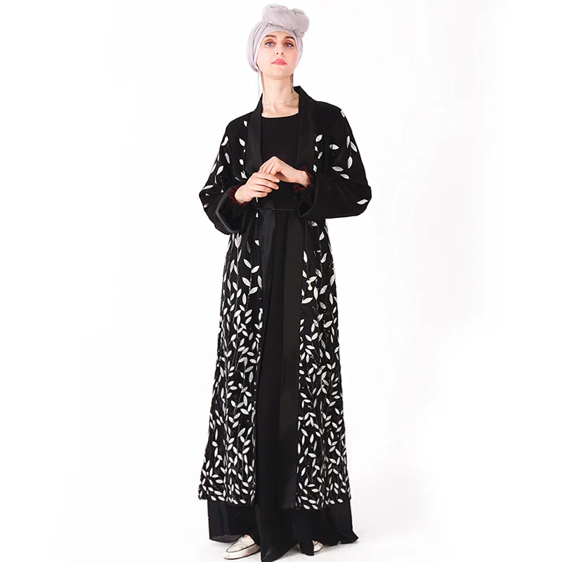 Ближний Восток кардиган индейка класса люкс с пайетками платье кружевами и