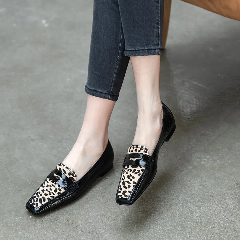 Женские туфли лодочки из воловьей кожи FEDONAS черные повседневные рабочие без