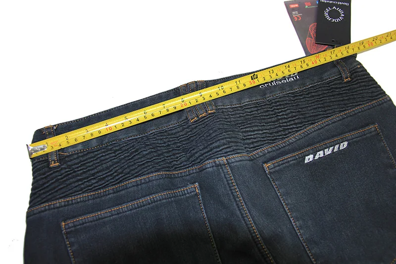 Мотоцикл Джинсы для езды Бархатные зимние брюки с Защитное снаряжение Мотокросс