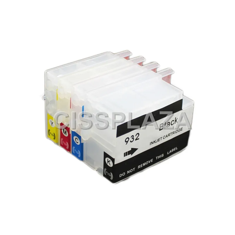 CISSPLAZA 2 комплекта 932XL 933 Заправляемый картридж совместимый для hp 932 Officejet 6100 6600 6700 7110