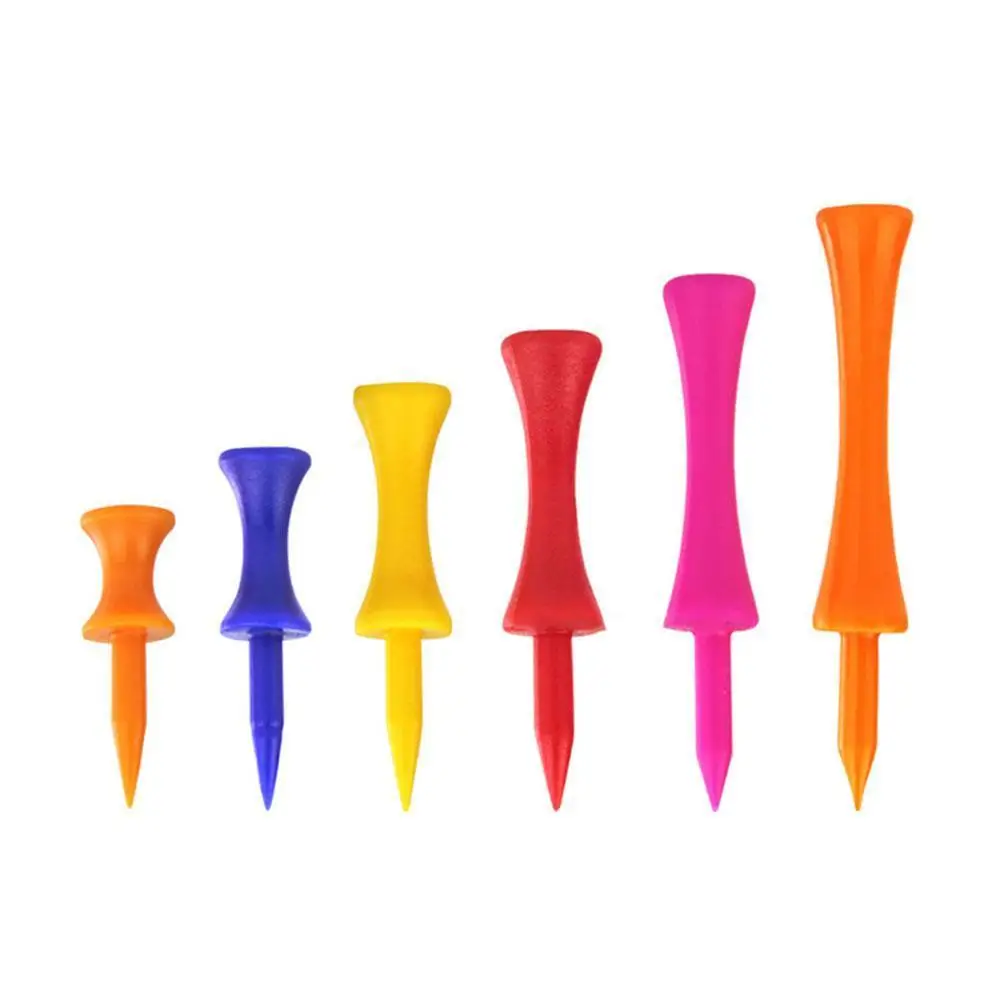 

50pcs/set Plastic Golf Tee Wheel-shaped Ball Tee Golf Ball Tee Limit 20mm Ball Tee Ball Needle Multi-color Bulk Golf Accessories