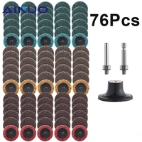 76pcs 2 sanding discs abrasive disc roll lock surface cleaning conditioning discs finemediumcoarse grit with holder