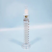shuniu borosilicate glass measuring cylinder with graduations and ground in glass stoppercapacity 500mllaboratory cylinder