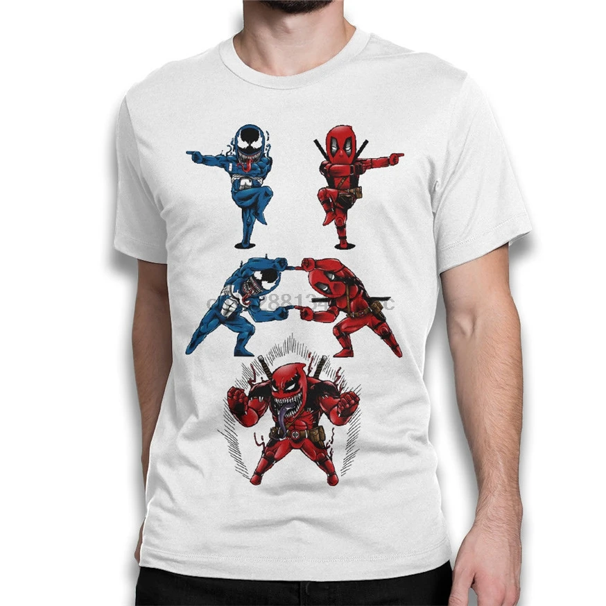 Комбинированная художественная Футболка Venom Deadpool забавная Мужская и женская