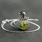 Ожерелье-цепочка женское, с осьминогом, ожерелье со стеклянным шариком, аксессуары в готическом стиле