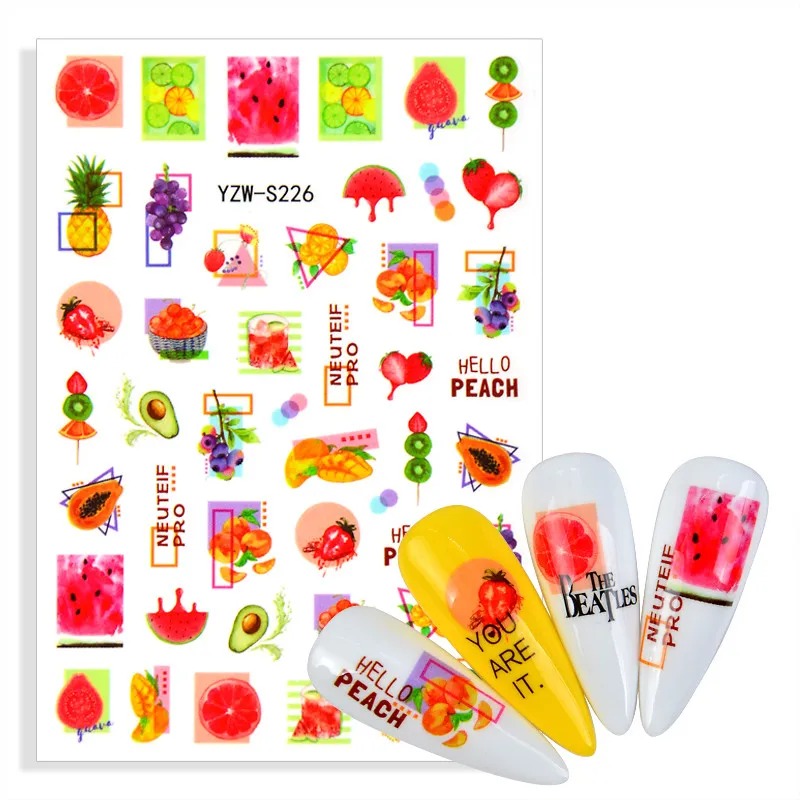 3D наклейки для ногтей цветочные граффити абстрактные сексуальные женские лица