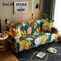 Nordic Plant Leaves Elastic Modern Sofa Chaise Cover Lounge Living Room Design Armchair Fundas Sofas Con Lounger 2 And 3 Seater