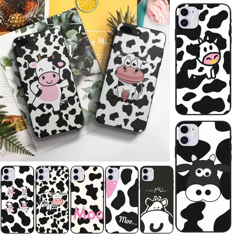 

Cow Print Phone Case Fundas Shell Cover For Samsung A51 A52 A71 A72 A80 A91 A20E A32 A31 A21 A11