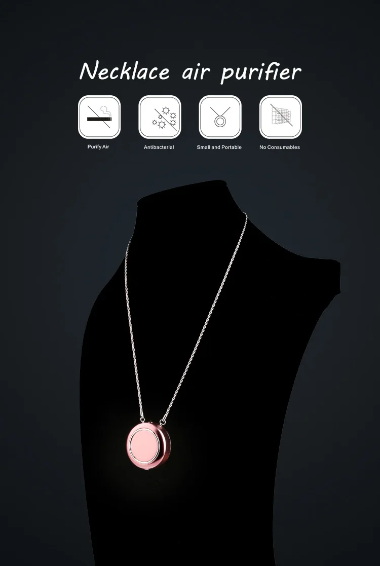 Newest Air Purifier USB portable personal wearable necklace negative ionizer Anion air purifier cleaner Freshener|Очистители