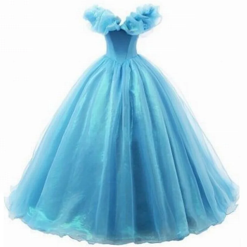 Нарядное платье светильник для девочек цвет синий с цветочным узором свадебной