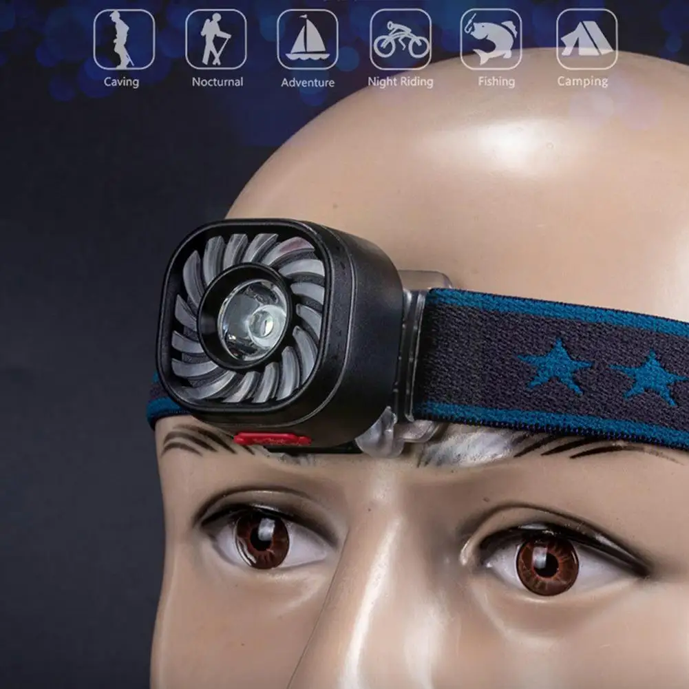 

Multifunction Outdoor Camping Fishing Headlight Head-mounted Rechargeable Lamp LED+COB USB Dual-purpose Headlight P9U3