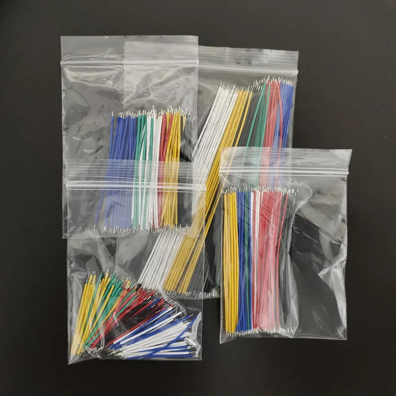 100 шт./лот 24AWG оловянный паяльный кабель 5 см/8 см/10 см/15 см/20 см макетная плата PCB соединительный кабель цветная длина смешивания опционально