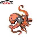Наклейка с защитой от царапин 13 см * 10,4 см для холодильника Kraken Orange Sea Monster