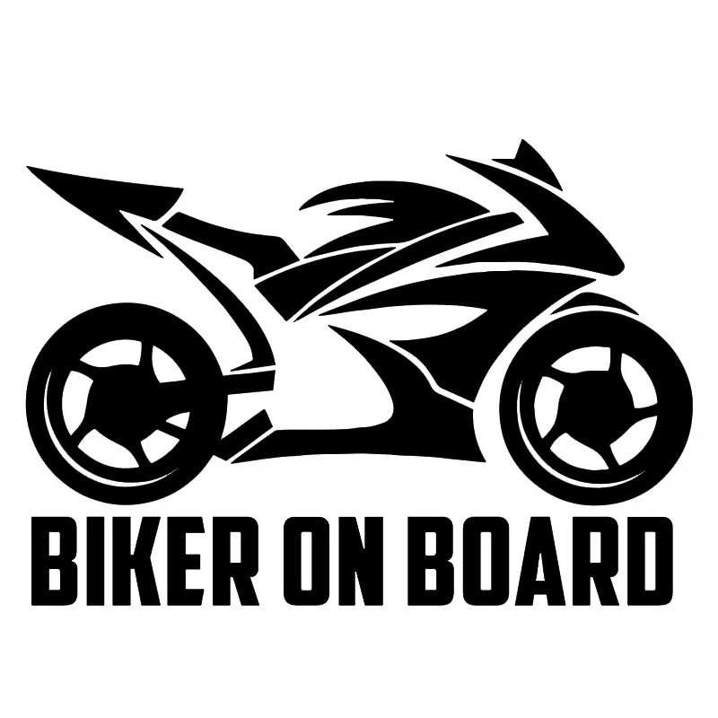 

Biker on Board Car Stickers Fashion for Motorcycles Bumper Rear Windshield Cover Scratches Decals Auto Accessories KK18*12cm