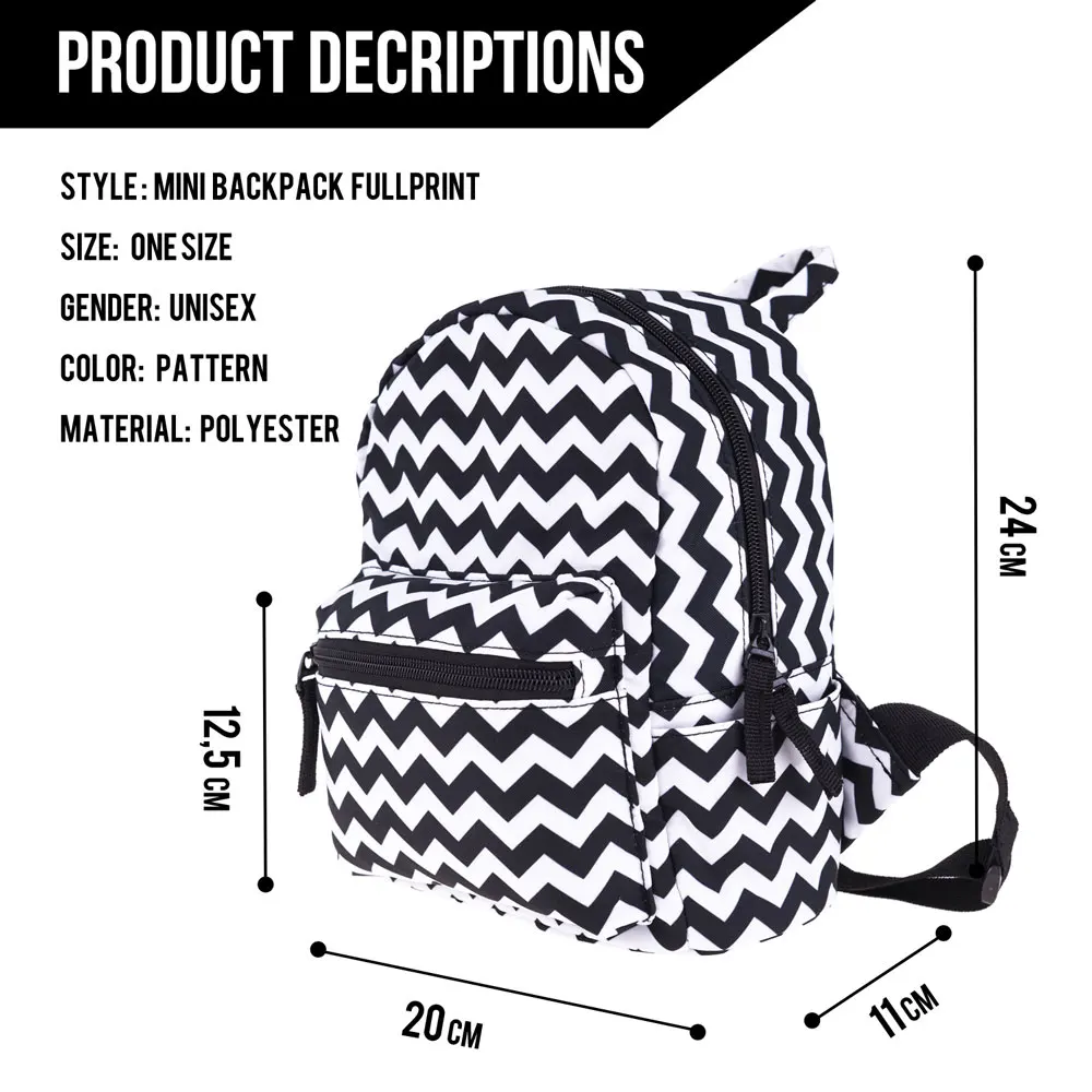 Women Stripe Backpack Mini Fashion School Backpack For Girl And Boy 5 Grade Small School Bag Print Cute