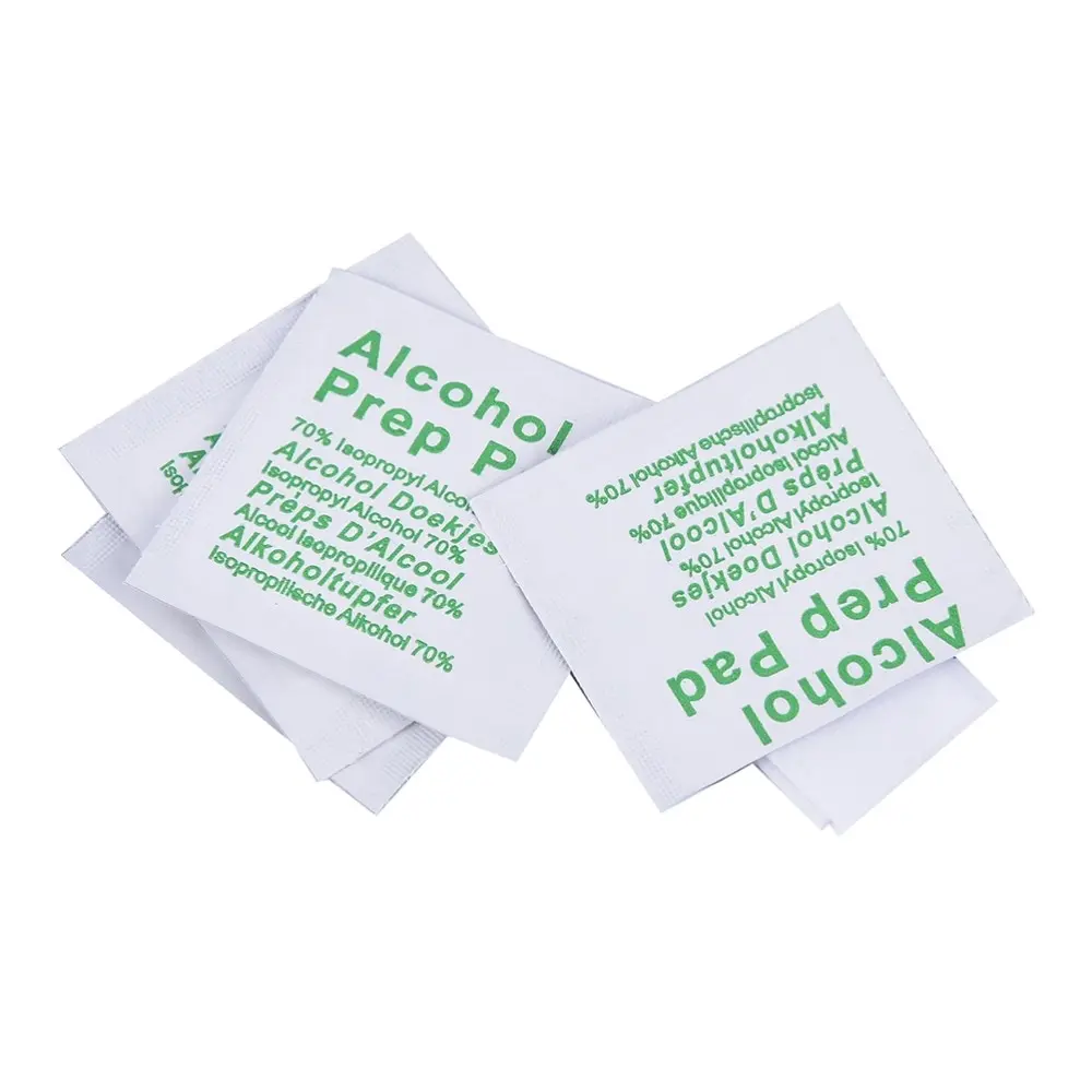 100pcs/Box Portable Professional Alcohol Swabs Pads Wet Wipes 70% Isopropyl First Aid Home Skin Cleanser Sterilization - купить по