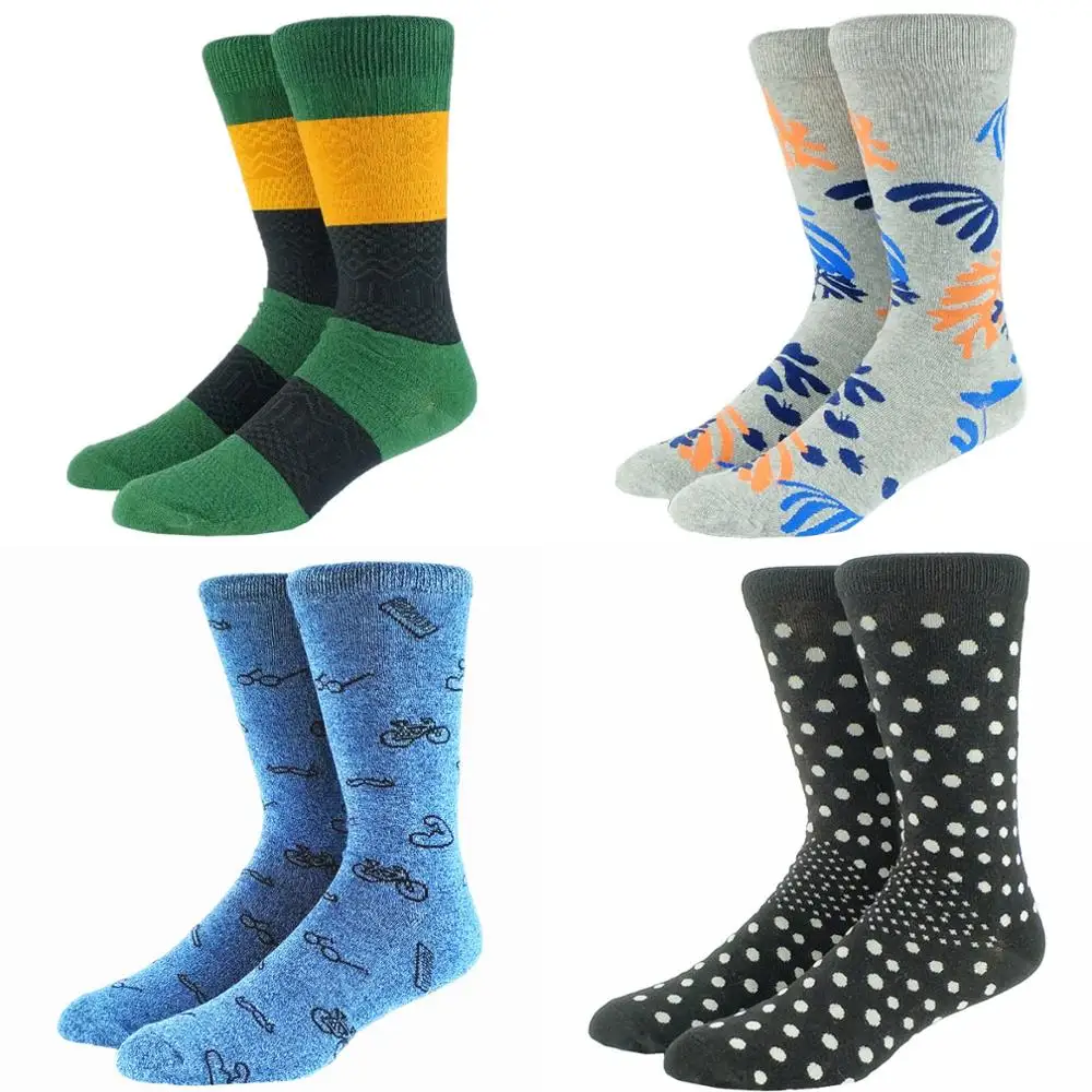 4 пары мужских длинных высоких носков (80% хлопок)|Мужские носки| |