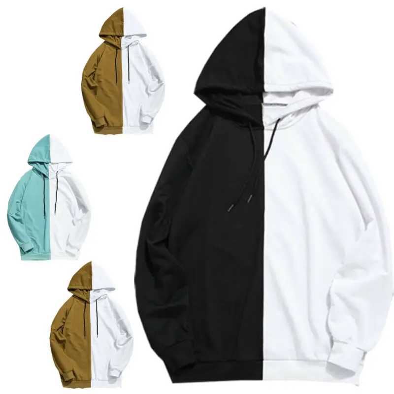 Толстовка мужская с капюшоном модный джемпер из хлопка прострочкой базовый