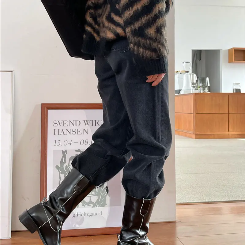 

HziriP 2021 Stylish Women High Waist Minimalist Loose Chic All Match New Large Size Female Streetwear Hot Straight Trousers