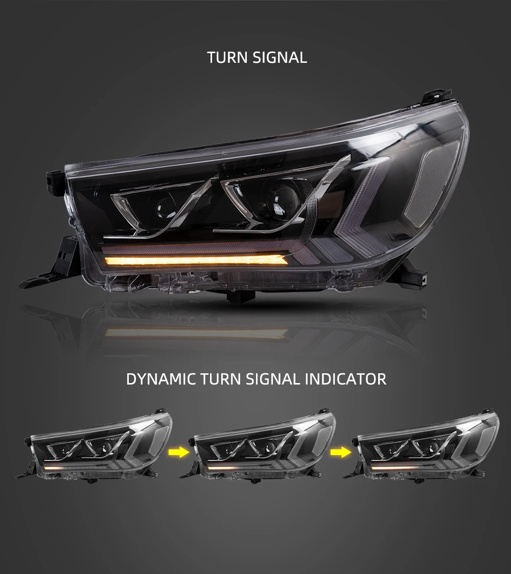 Vland factory for car headlight for Hilux headlight full led for Revo head lamp