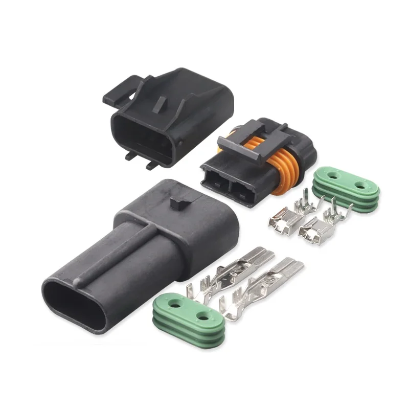 5/10/20 комплектов Delphi 2 штырьковые герметичные разъемы для встроенного