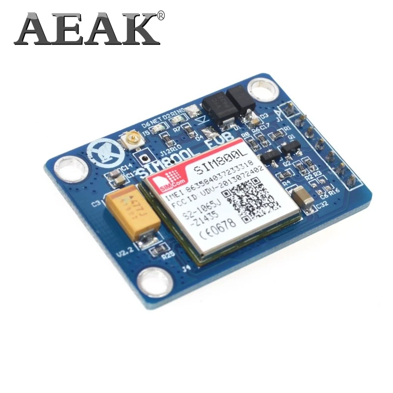 Беспроводной GSM GPRS модуль AEAK SIM800L V2.0 5 В четырехдиапазонный с антенной и кабелем|gprs