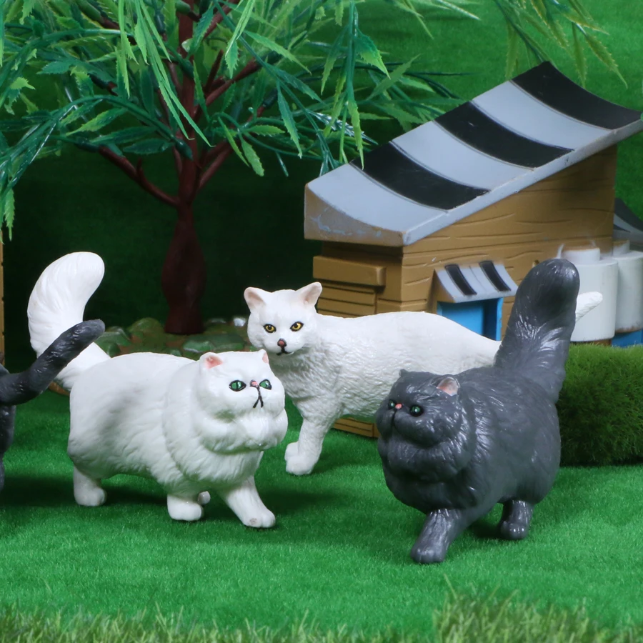 Имитация кота игрушки искусственные фигурки милые персидских кошек ПВХ модели