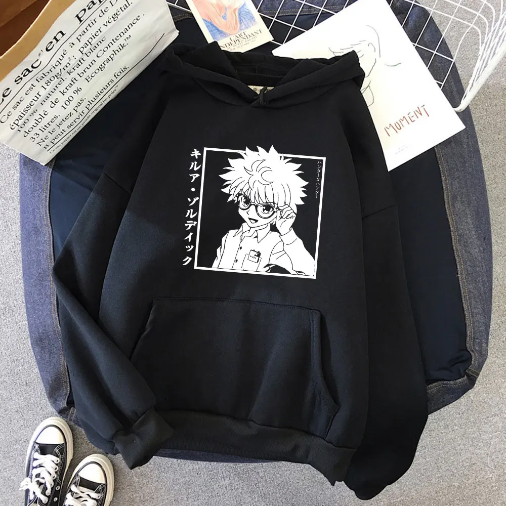 

Japanese Anime Hunter X Hunter Hoodies Sweatshirts 2021 Killua Zoldyck Print Hoody Men Women Oversized Loose Hooded Sweatshirt