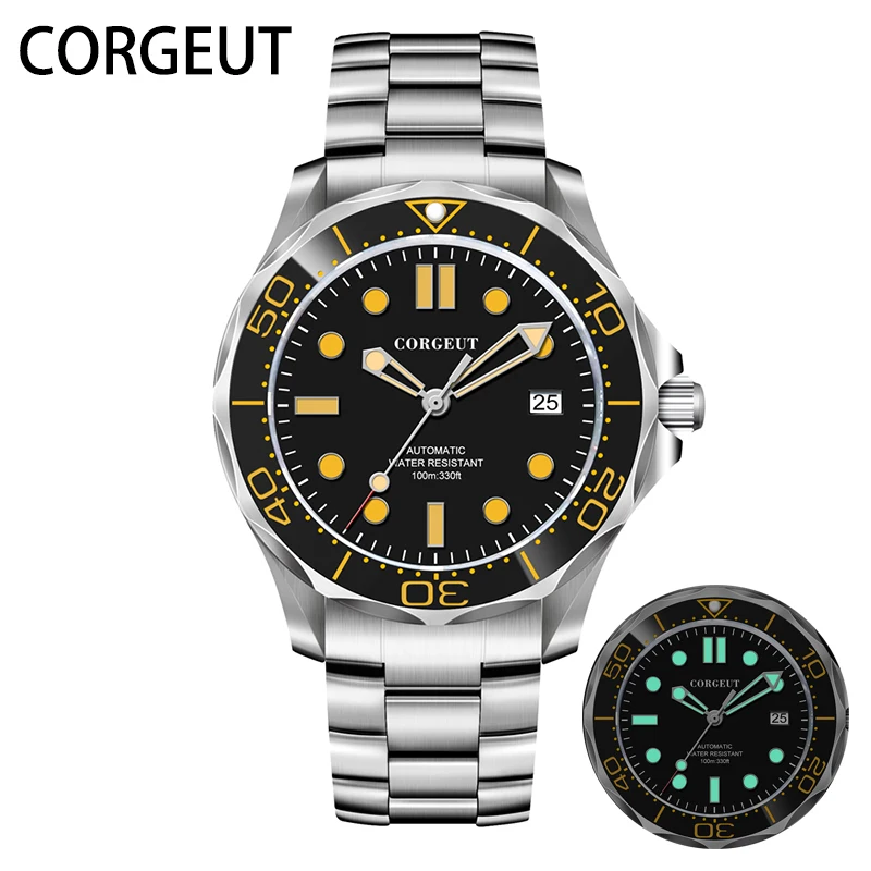 

Мужские часы с автоподзаводом и календарем, 41 мм