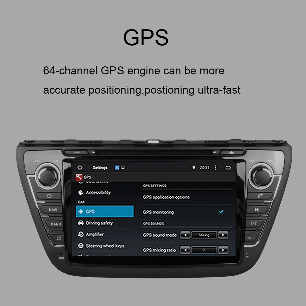 

Android 9.0 System Car GPS DVD Player Head Unit for Suzuki SX4/S cross 2013-2019with Stereo Radio Navi Steering wheel multimedia
