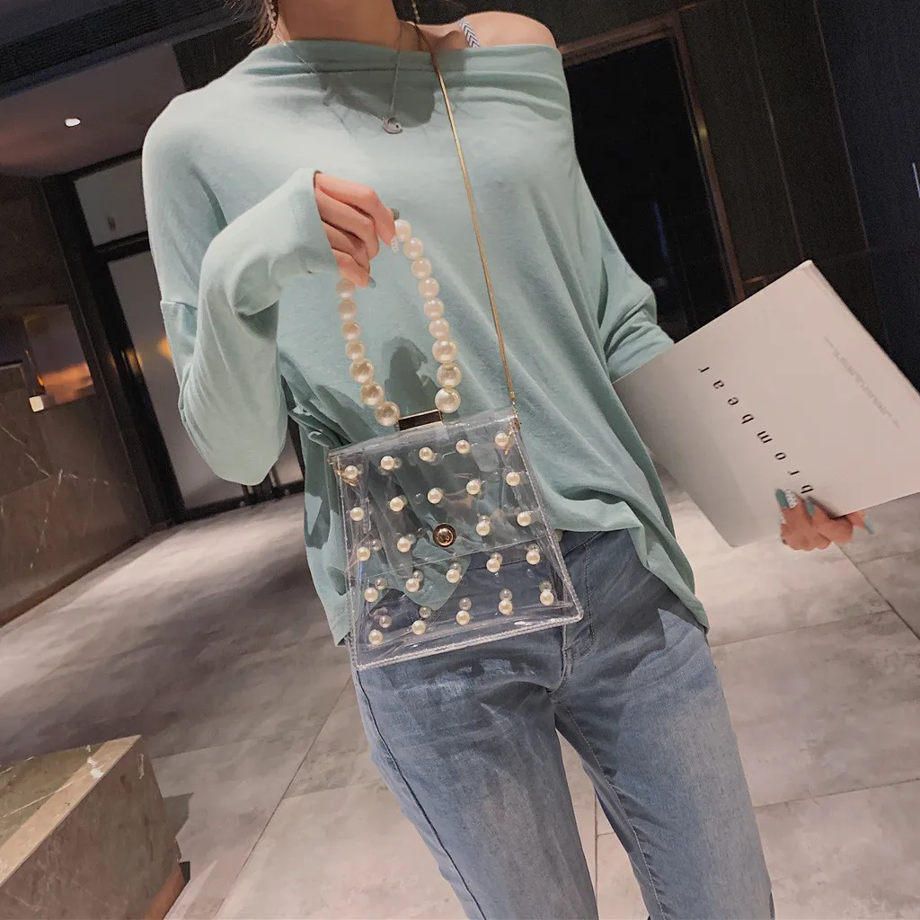 Прозрачная жемчужная женская сумка тоут роскошные сумки маленькая коробка