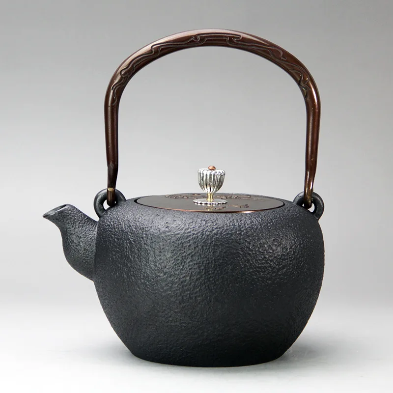 Японский высококлассный позолоченный Железный чайник без покрытия чугунный для