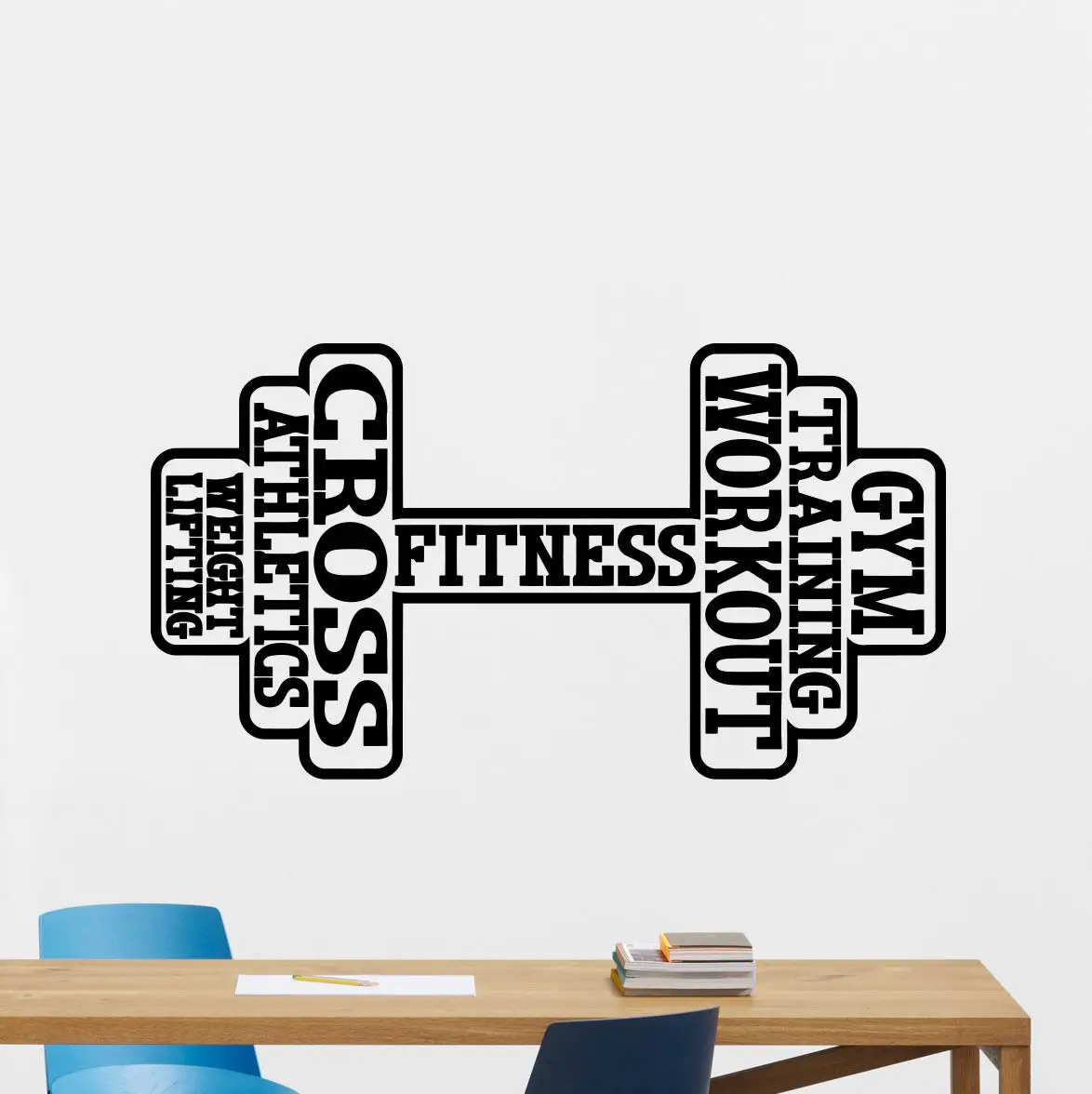 Виниловая фитнес Наклейка на стену украшение для стены стикер настенный