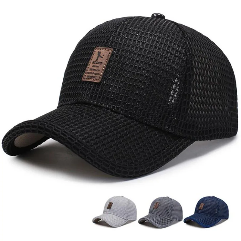 

New Arrival Adult Unisex Mesh Baseball Caps Adjustable Cotton Breathable Comfortable Sunshade Sun Hat Snap back Caps