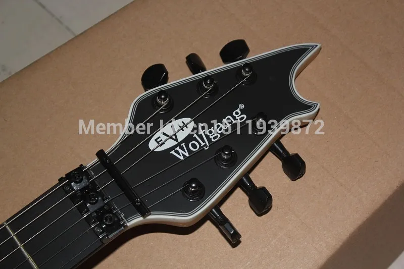 Высокое качество Черный EVH Вольфганг Электрогитара гриф из черного дерева