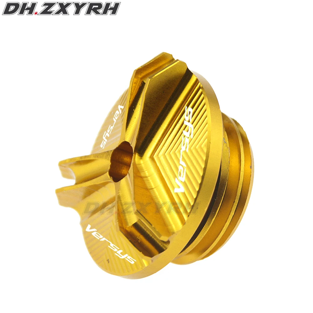 Motorcycle M20*2.5 CNC Aluminum Engine Oil Filter Cup Plug Cover For Kawasaki Versys 650 1000 versys650 LOGO | Автомобили и