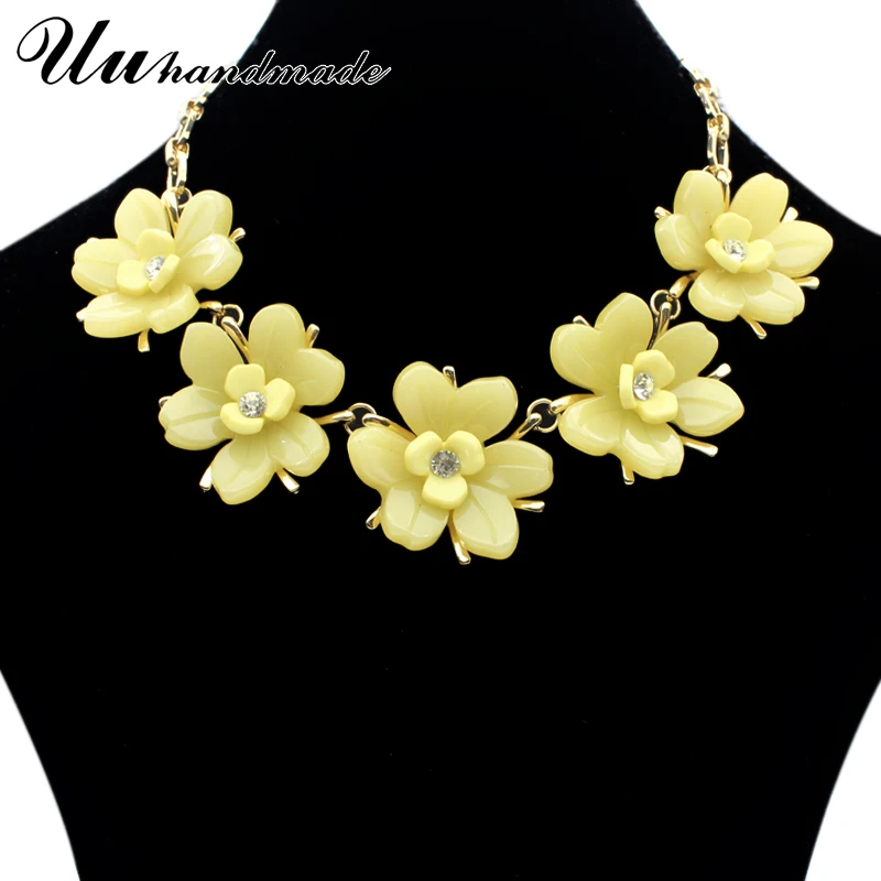 Массивное цветочное ожерелье Женская винтажная Бохо Макси подвеска чокер