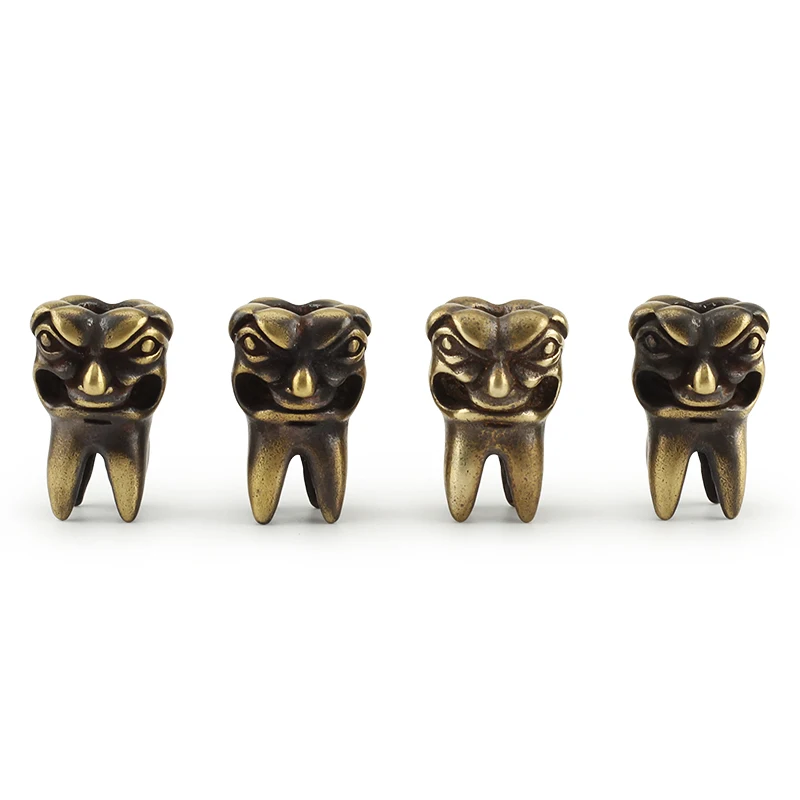 

DIY Бусины Из паракорда винтажные зубы латунные бусины для ножа медные зубы Паракорд подвеска брелок аксессуары