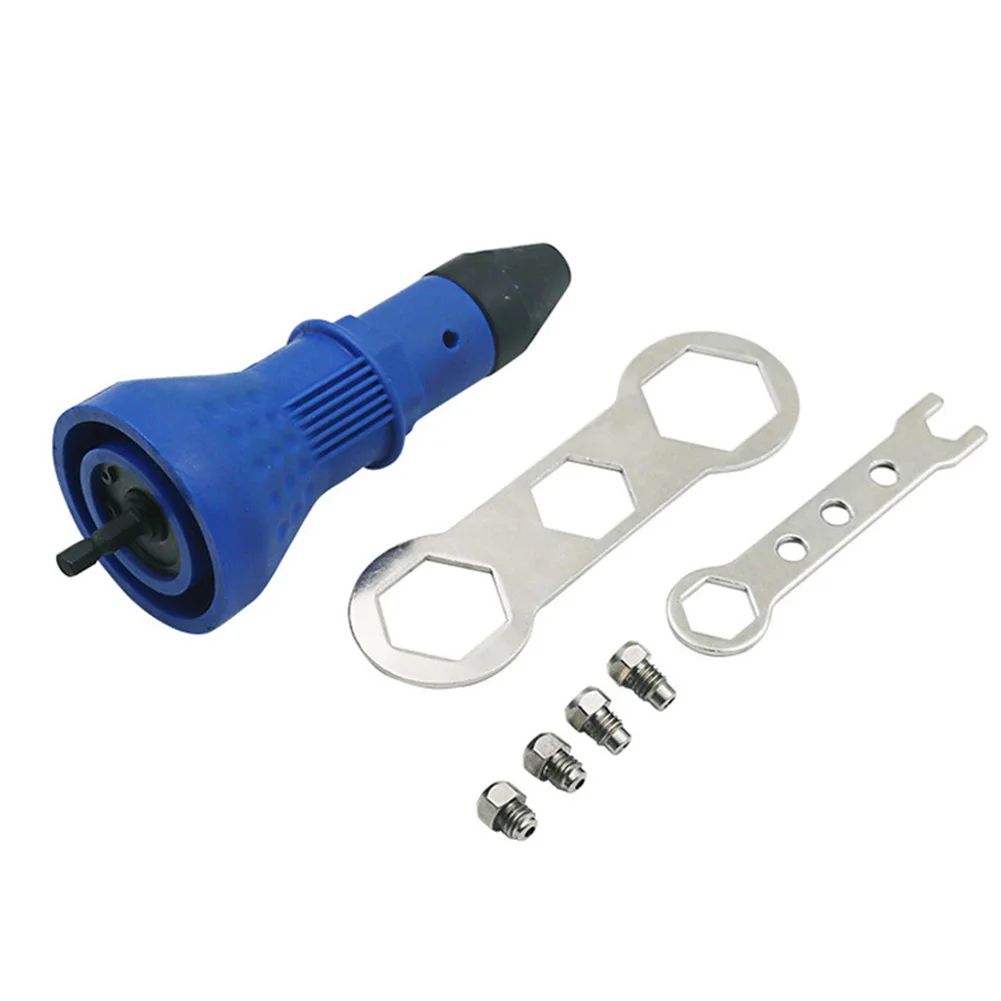 

Hand Power Convertible Nozzle Electric Drill Tool Blue Riveter Adapter Household Tools Insert Nut