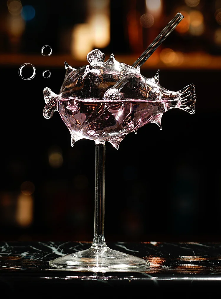 Креативный коктейльный бокал в форме рыбы | Дом и сад