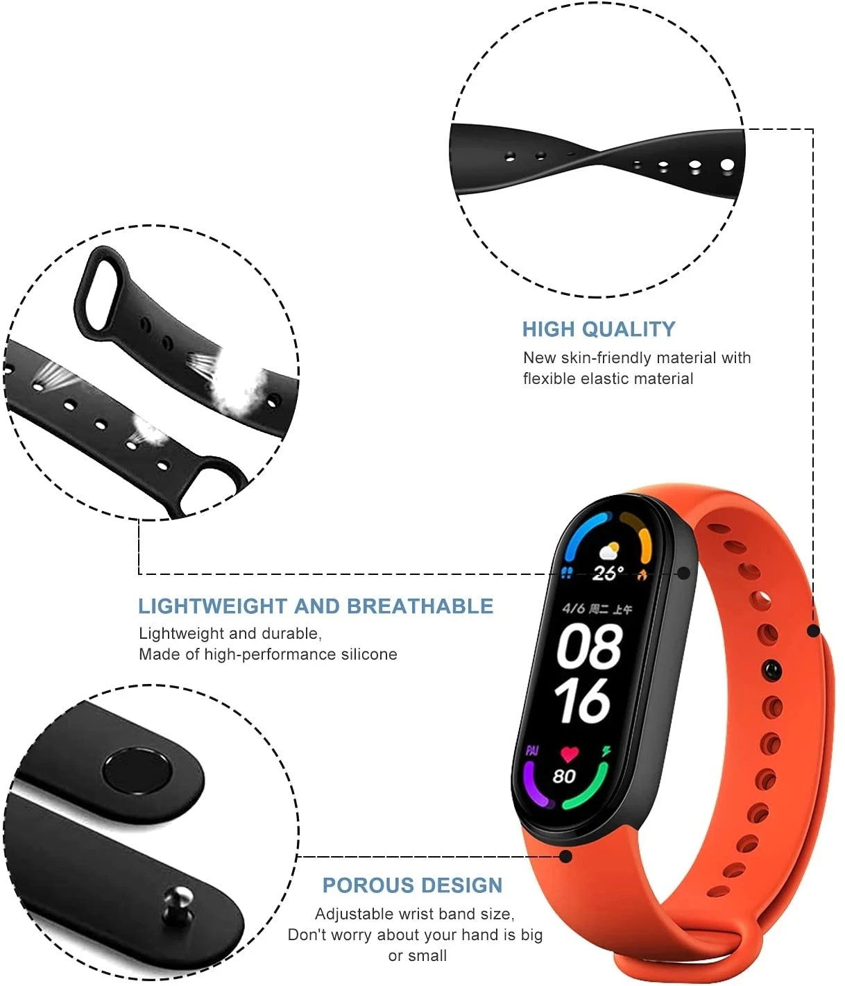 Silicone Bracelet For Xiaomi Mi Band 4 5 6 3 Soft Sports Wristbands Mi Band 6 Bracelet replacement strap mi band 3 4 watch band