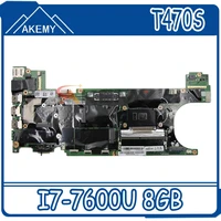 laptop motherboard for lenovo thinkpad t470s i7 7600u 8gb sr33z mainboard 01er068 nm b081 full tested