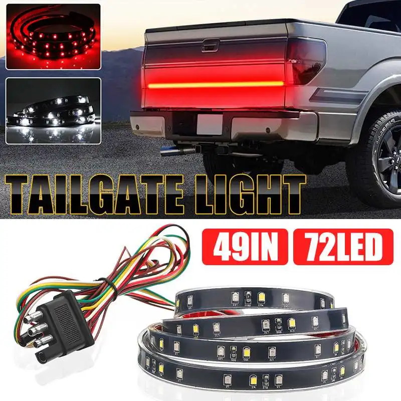 

49IN 72LED Car Styling High Rear Additional Stop Lights With Turn Signal Running Light Unverisal Auto Brake Flexible LED Strips