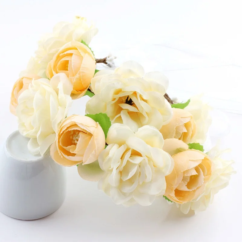 1 шт. головной венок искусственный цветок волос свадебный аксессуар декоративные