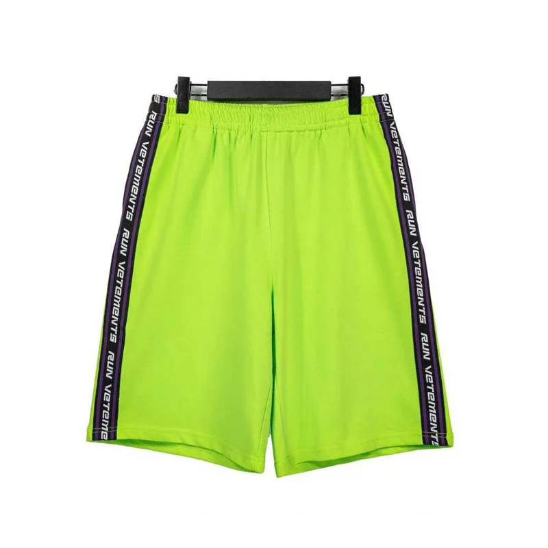 

2021ss VETEMENTS Webbing Logo Shorts Men Women 1:1 High Quality Vetements Shorts Summer Style Cotton VTM Breeches