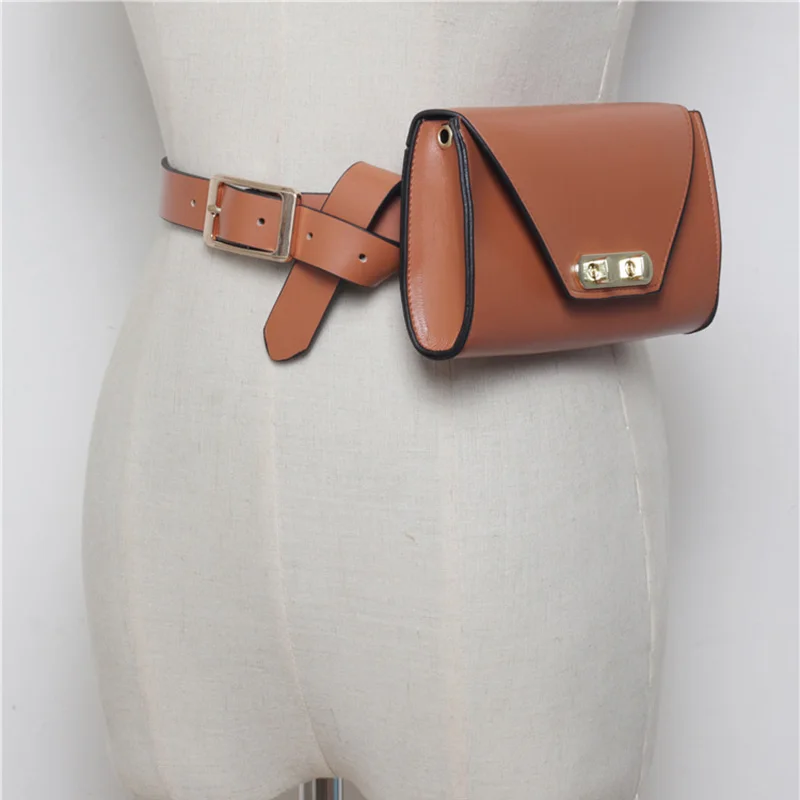 Brown Waist Bags Женская сумка-кошелек из змеиной кожи, модный ремень, сумка высокого качества, кожаный сундук, мини-кошелек для телефона - Цвет: Brown Waist Bags