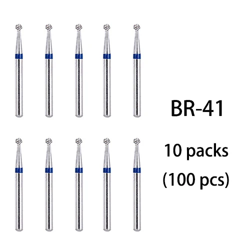 BR-41(100pcs) BR-31 Dental Diamond Burs Drill Dentistry Burs High Speed Handpiece Handle Diameter 1.6mm Dentist Tools BR-41 TR-13 FO32 - Цвет: BR-41(100pcs)