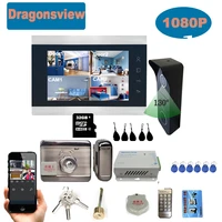 dragonsview 1080p wifi smart video door phone wireless intercom system for home with lock touch button rfid unlock mobile app